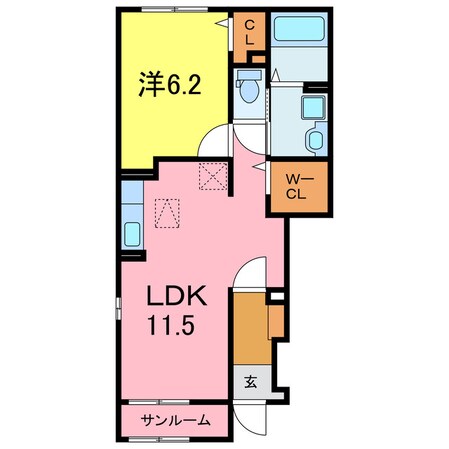 アンソレイユⅡの物件間取画像